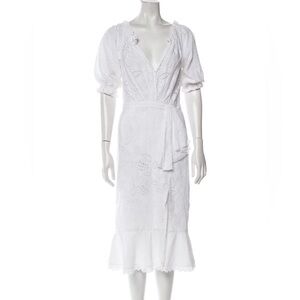 SALONI White Long Sleeve Dress
